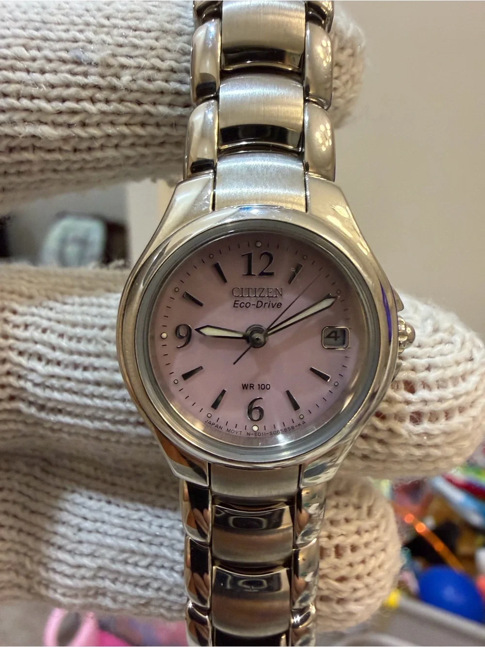 Citizen Eco-Drive Silhouette EW1170-51X Pink Dial Women's Watch Solar WR100